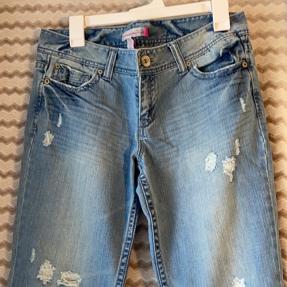 Aeropostale Blue Bootcut Distressed Jeans - Picture 2 of 10